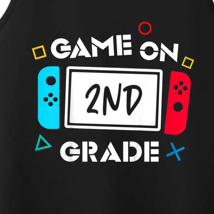 Game On 2Nd Grade Second Back To School First Day Of Gift Performance Tank