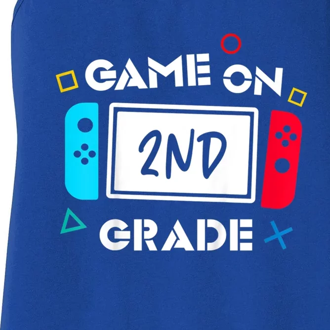 Game On 2Nd Grade Second Back To School First Day Of Gift Women's Racerback Tank