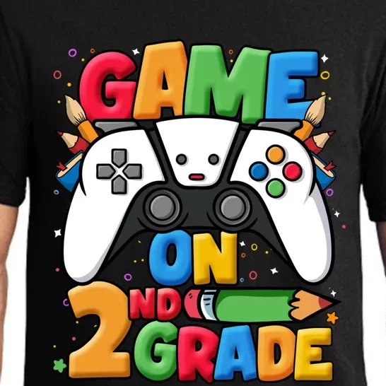 Game On 2Nd Grade Back To School Second Grade Level Unlocked Meaningful Gift Pajama Set