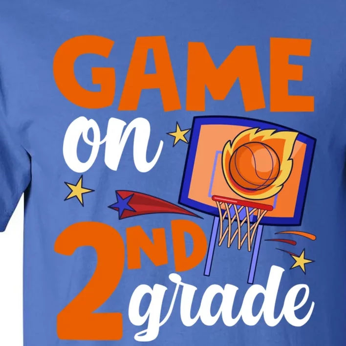 Game On 2Nd Grade Basketball Back To School Students Gift Tall T-Shirt