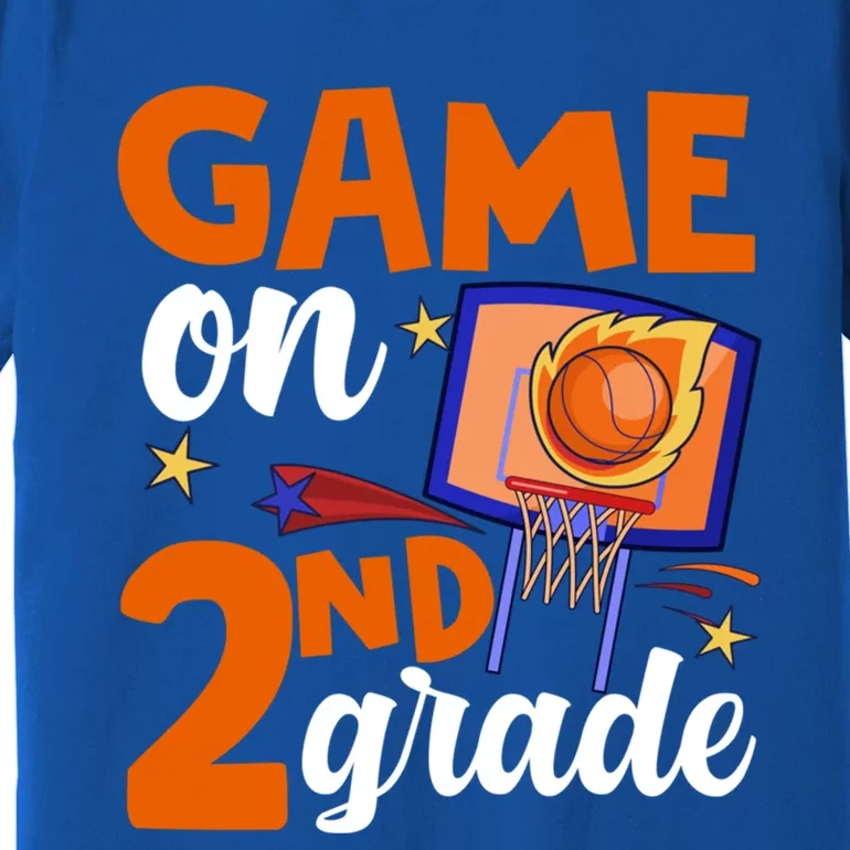 Game On 2Nd Grade Basketball Back To School Students Gift Premium T-Shirt