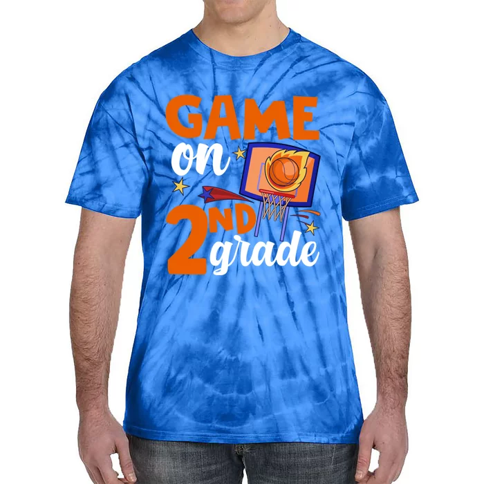 Game On 2Nd Grade Basketball Back To School Students Gift Tie-Dye T-Shirt