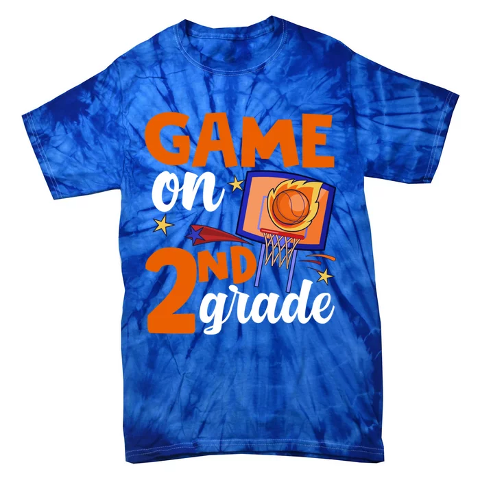 Game On 2Nd Grade Basketball Back To School Students Gift Tie-Dye T-Shirt