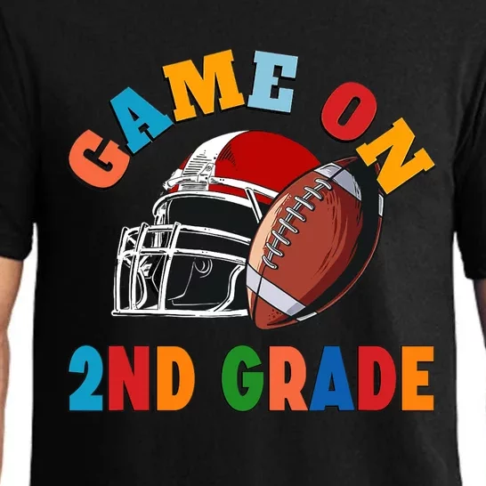 Game on 2nd Grade Football Back to School For Football Lover Pajama Set