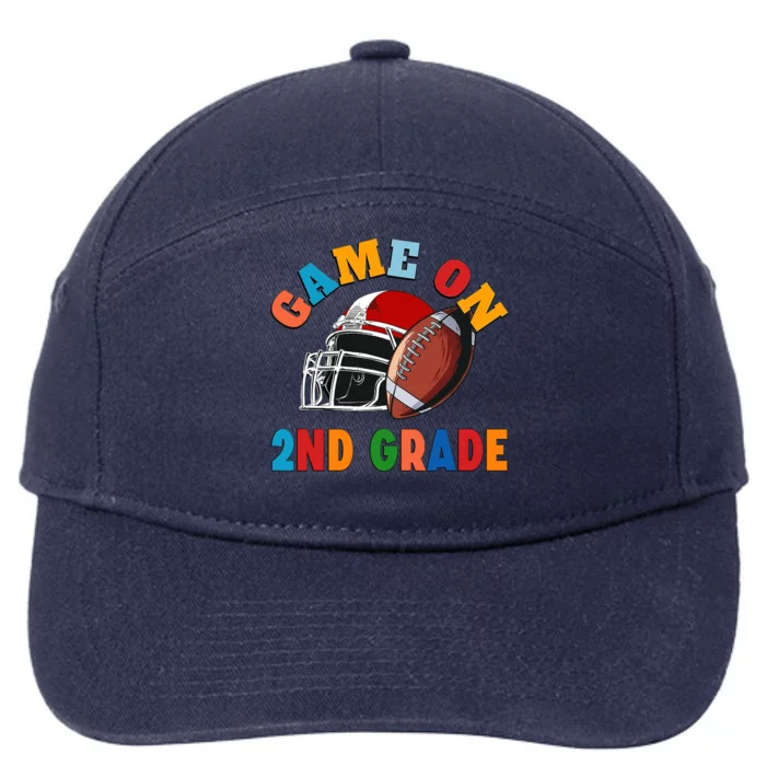 Game on 2nd Grade Football Back to School For Football Lover 7-Panel Snapback Hat