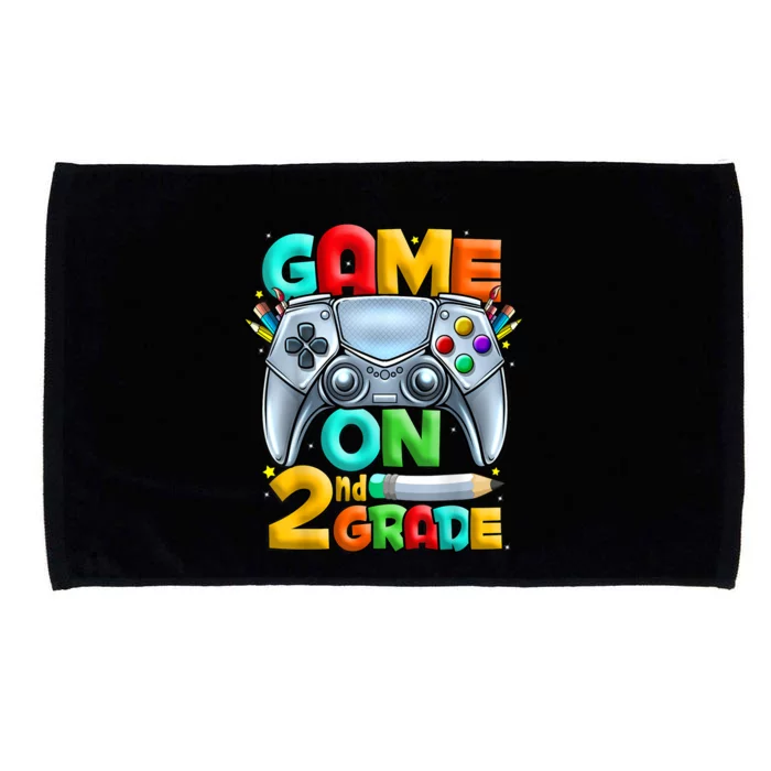 Game On 2nd Grade Back To School 2nd Grade Level Unlocked Microfiber Hand Towel