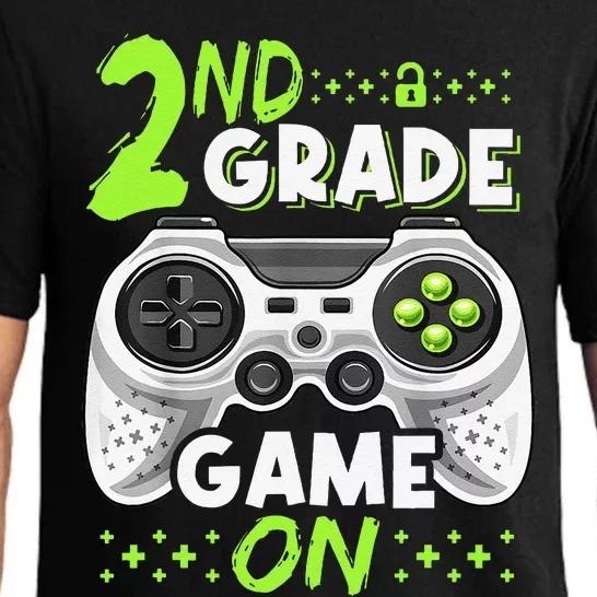 Game On 2nd Grade Back To School Funny Gamer Pajama Set