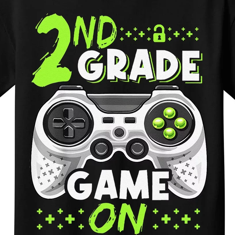 Game On 2nd Grade Back To School Funny Gamer Kids T-Shirt