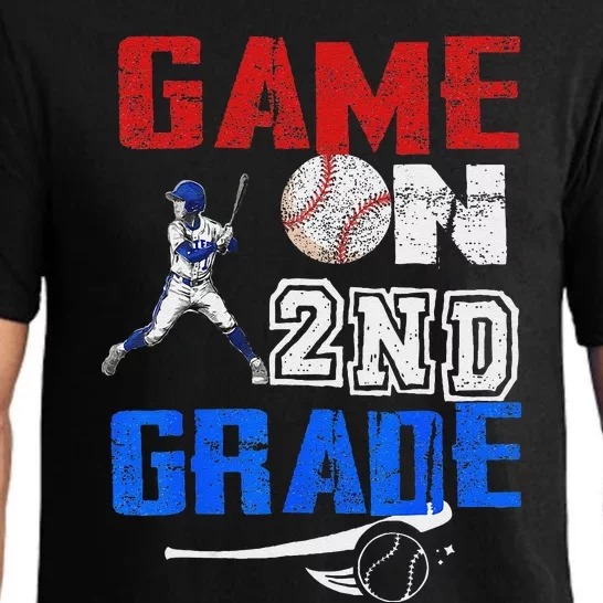 Game On 2nd Grade With Baseball Player First Day Of School Pajama Set