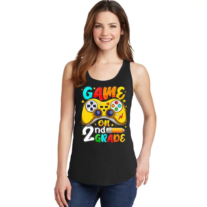 Game On 2nd Grade Back To School Gamer Ladies Essential Tank