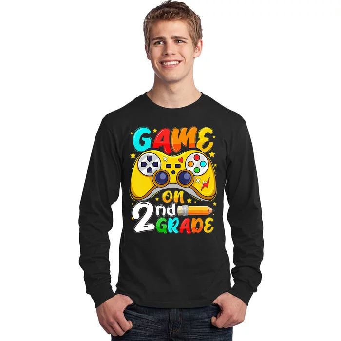 Game On 2nd Grade Back To School Gamer Tall Long Sleeve T-Shirt