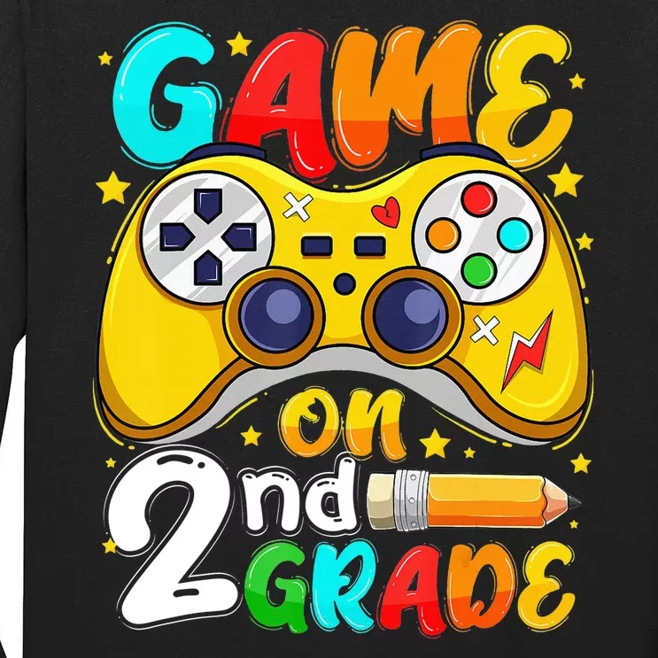 Game On 2nd Grade Back To School Gamer Tall Long Sleeve T-Shirt