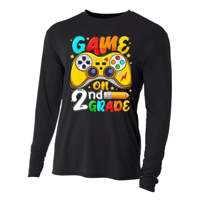 Game On 2nd Grade Back To School Gamer Cooling Performance Long Sleeve Crew