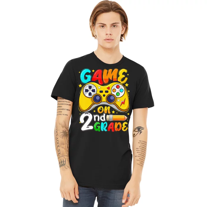 Game On 2nd Grade Back To School Gamer Premium T-Shirt