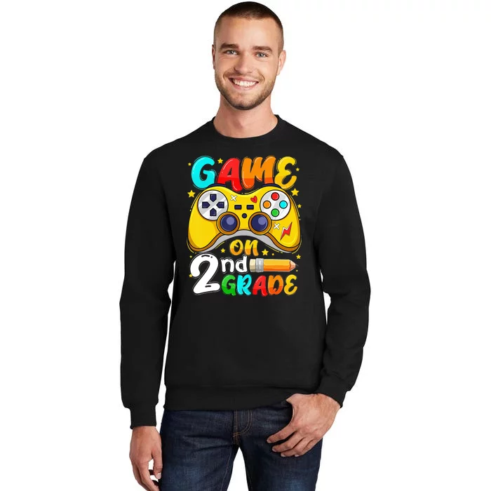 Game On 2nd Grade Back To School Gamer Tall Sweatshirt