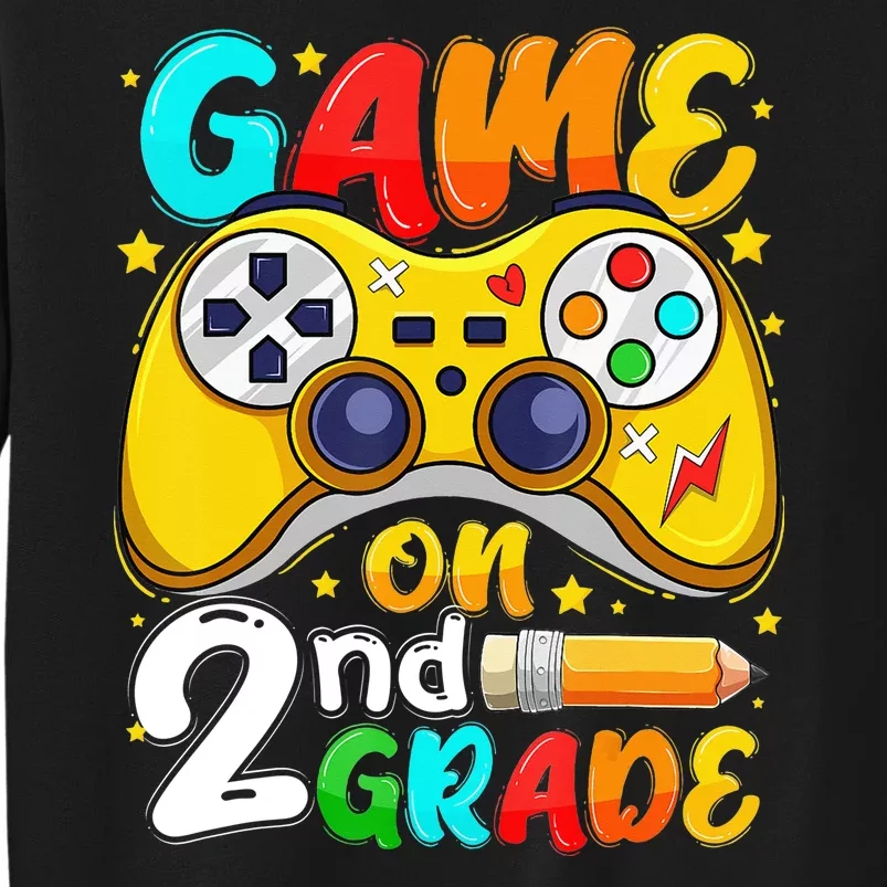 Game On 2nd Grade Back To School Gamer Tall Sweatshirt