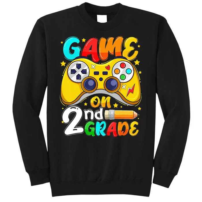 Game On 2nd Grade Back To School Gamer Tall Sweatshirt