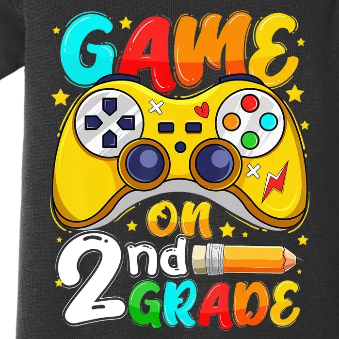 Game On 2nd Grade Back To School Gamer Baby Bodysuit