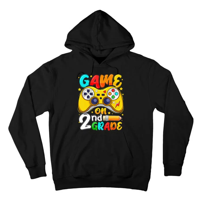 Game On 2nd Grade Back To School Gamer Tall Hoodie