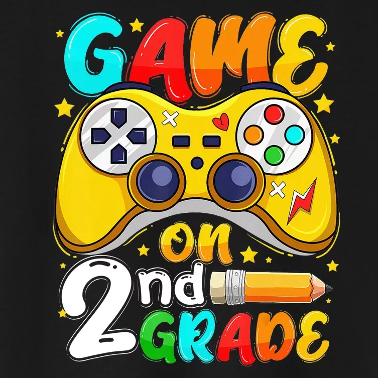 Game On 2nd Grade Back To School Gamer Women's Crop Top Tee