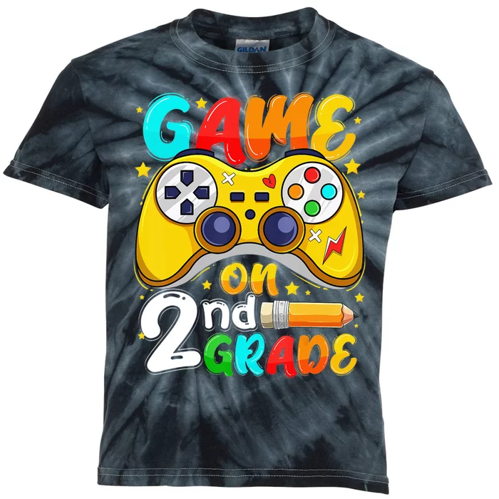 Game On 2nd Grade Back To School Gamer Kids Tie-Dye T-Shirt