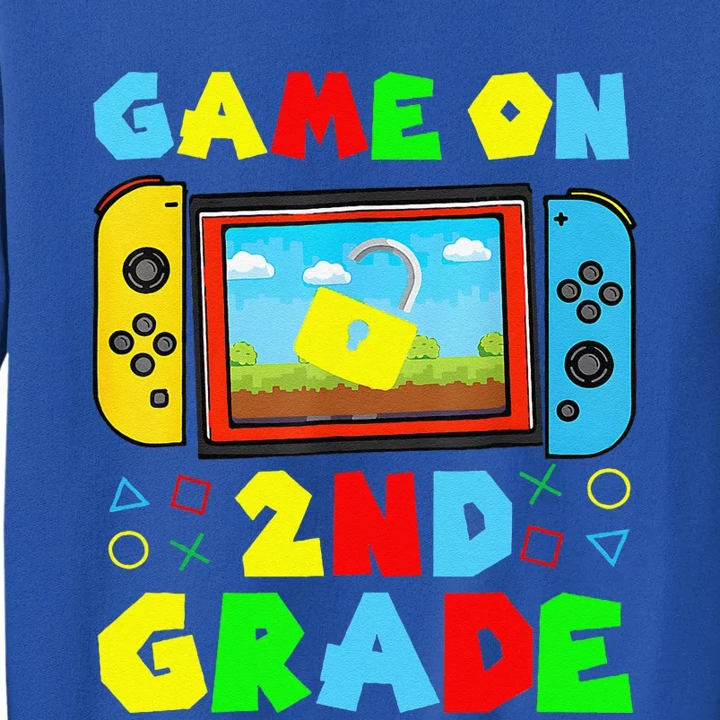 Game On 2nd Grade Back To School Funny Gamer Tall Sweatshirt