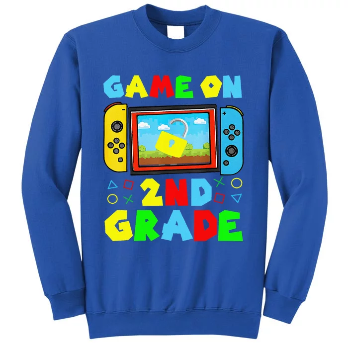 Game On 2nd Grade Back To School Funny Gamer Tall Sweatshirt