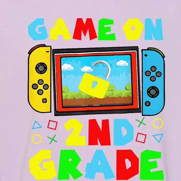 Game On 2nd Grade Back To School Funny Gamer Garment-Dyed Sweatshirt