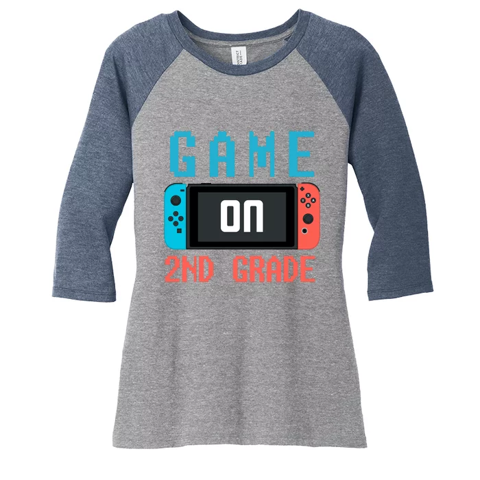 Game On 2nd Grade Women's Tri-Blend 3/4-Sleeve Raglan Shirt