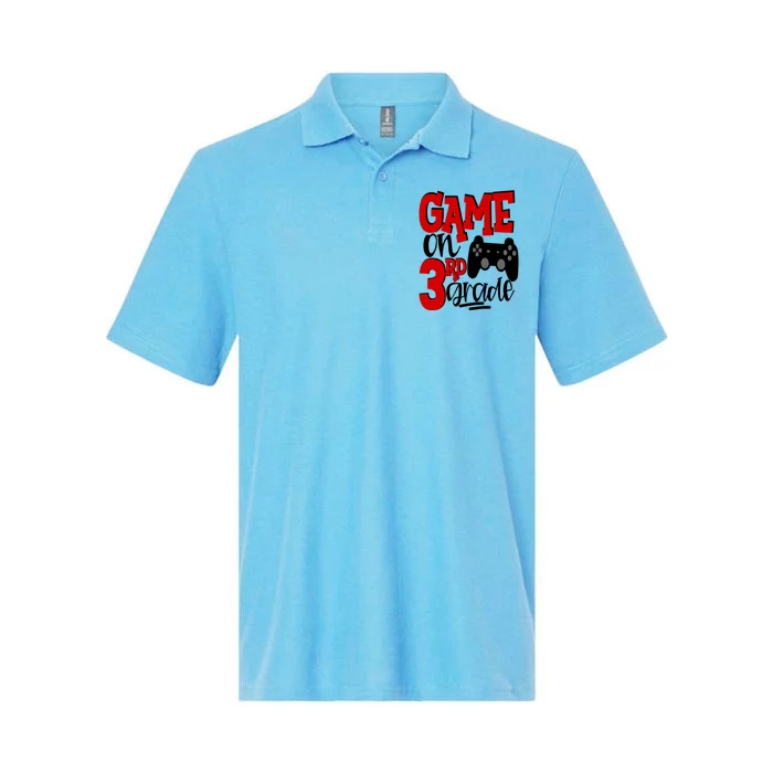 Game On 3Rd Grade Back To School Gamer Third Cute Gift Softstyle Adult Sport Polo