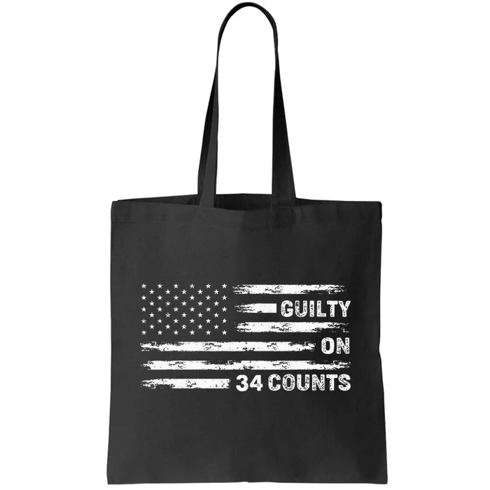 Guilty On 34 Counts Retro Vintage American Tote Bag