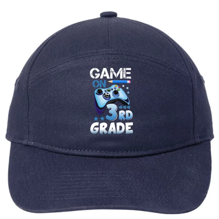 Game On 3Rd Grade First Day Gamer Back To School Gift 7-Panel Snapback Hat