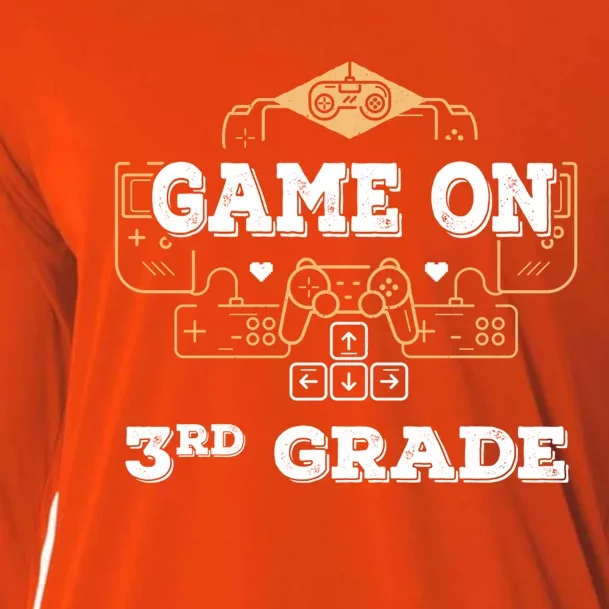 Game On 3Rd Grade Cool Back To School Gamers Gift Cooling Performance Long Sleeve Crew