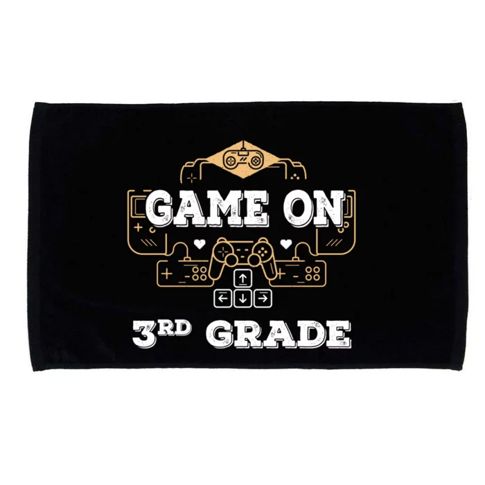 Game On 3Rd Grade Cool Back To School Gamers Gift Microfiber Hand Towel