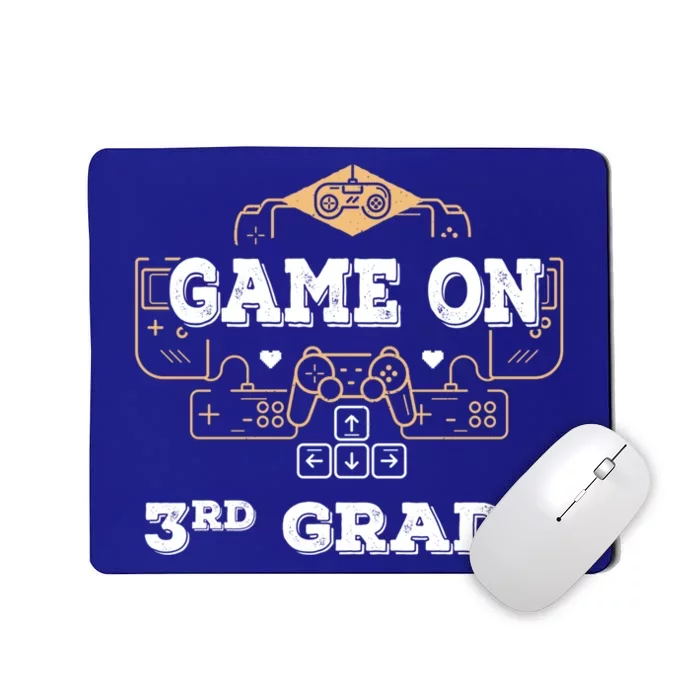 Game On 3Rd Grade Cool Back To School Gamers Gift Mousepad