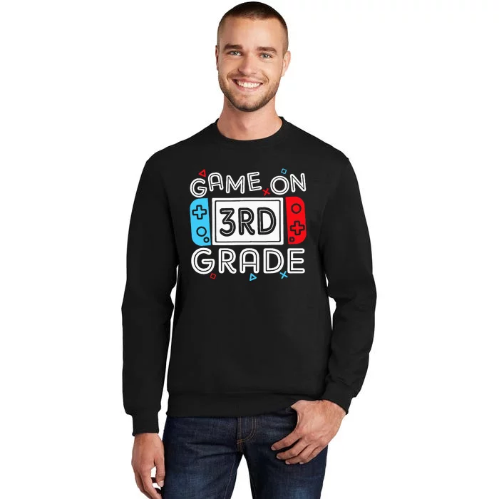 Game On 3rd Grade Third Back To School First Day Kids Tall Sweatshirt