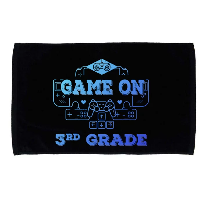 Game On 3Rd Grade Cool Back To School Gamers Gift Microfiber Hand Towel