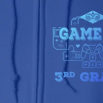 Game On 3Rd Grade Cool Back To School Gamers Gift Full Zip Hoodie