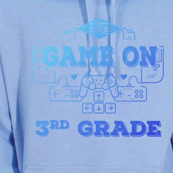 Game On 3Rd Grade Cool Back To School Gamers Gift Unisex Surf Hoodie