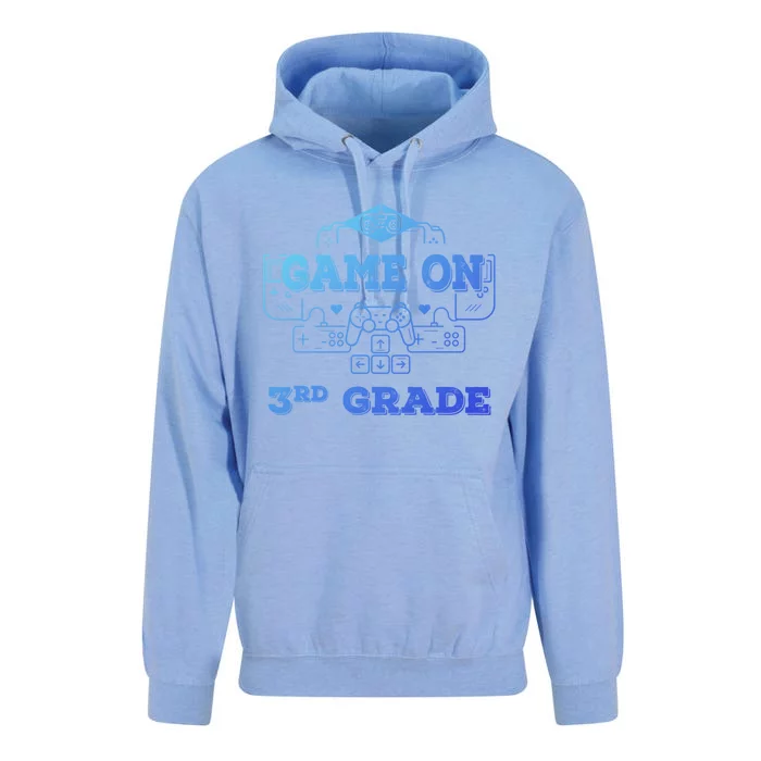 Game On 3Rd Grade Cool Back To School Gamers Gift Unisex Surf Hoodie