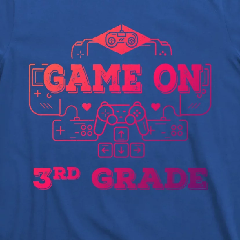 Game On 3Rd Grade Cool Back To School Gamers Gift T-Shirt