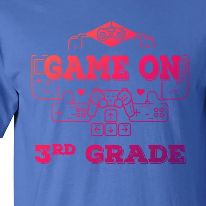 Game On 3Rd Grade Cool Back To School Gamers Gift Tall T-Shirt