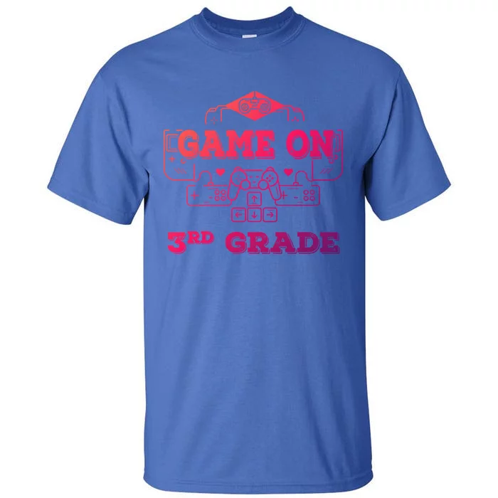 Game On 3Rd Grade Cool Back To School Gamers Gift Tall T-Shirt