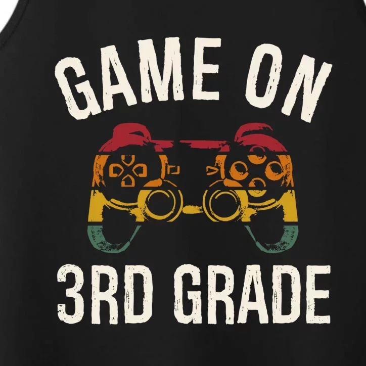 Game On 3Rd Grade Funny Back To School First Day Of Sc Cool Gift Performance Tank