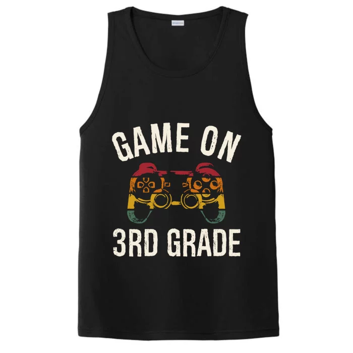 Game On 3Rd Grade Funny Back To School First Day Of Sc Cool Gift Performance Tank