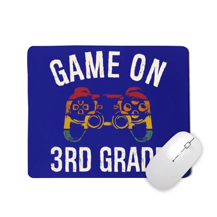 Game On 3Rd Grade Funny Back To School First Day Of Sc Cool Gift Mousepad