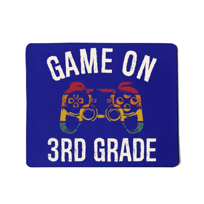 Game On 3Rd Grade Funny Back To School First Day Of Sc Cool Gift Mousepad