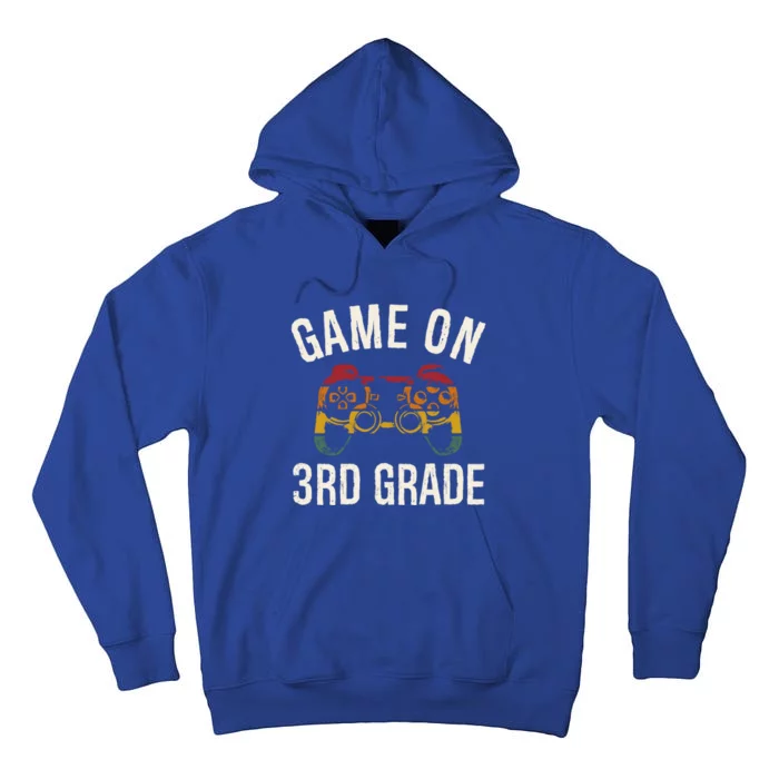 Game On 3Rd Grade Funny Back To School First Day Of Sc Cool Gift Tall Hoodie