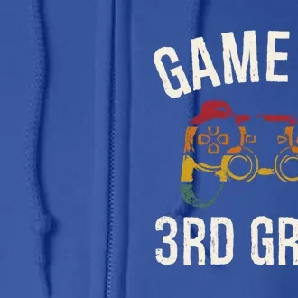 Game On 3Rd Grade Funny Back To School First Day Of Sc Cool Gift Full Zip Hoodie