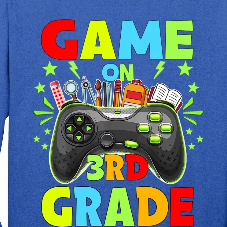 Game On 3Rd Grade Level Unlocked Video Game Gift Long Sleeve Shirt